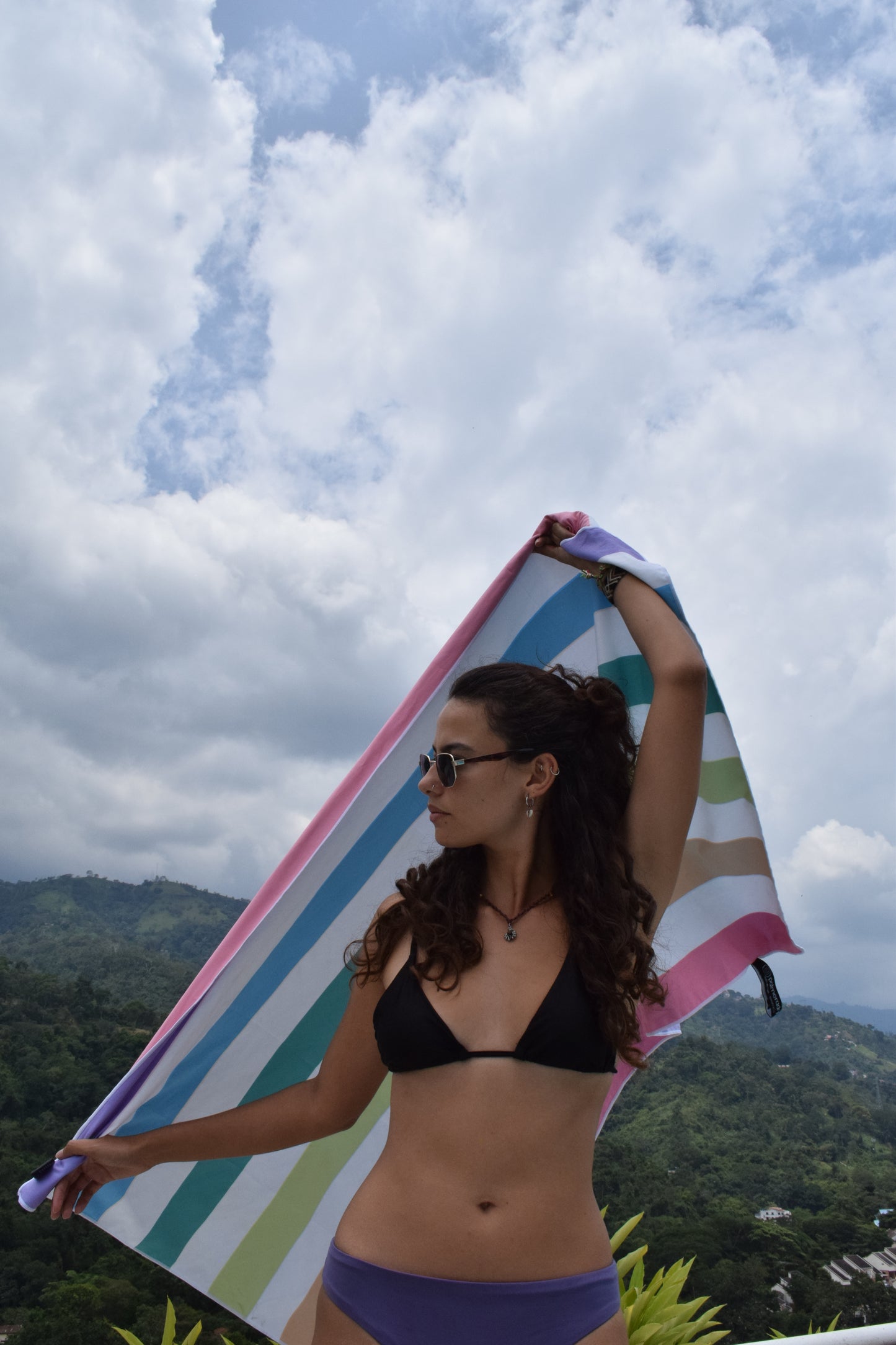 Rainbow Microfiber Travel Towel