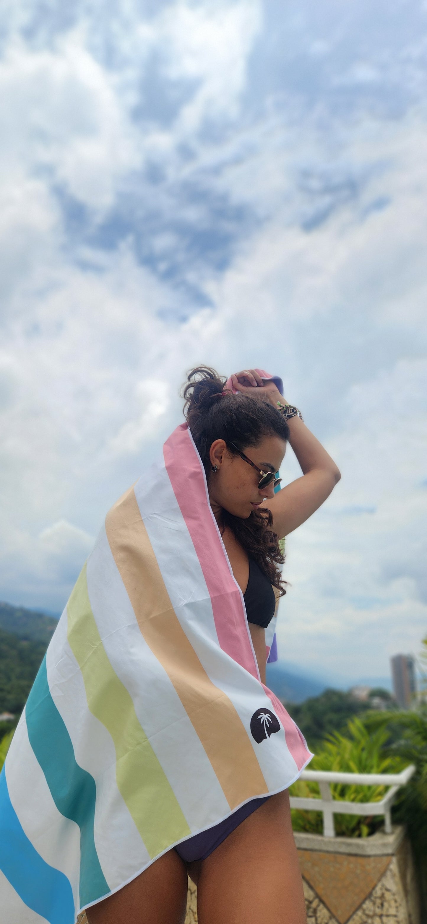 Rainbow Microfiber Travel Towel