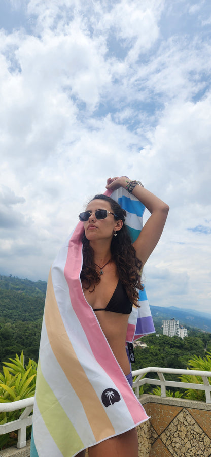 Rainbow Microfiber Travel Towel